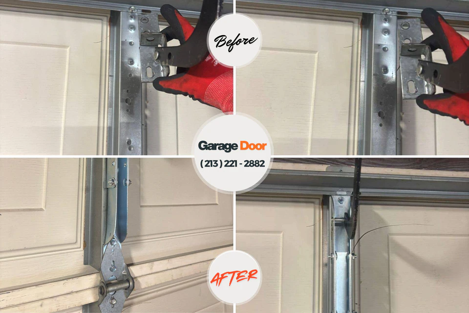 Before and after: garage door repair New Orleans, LA
